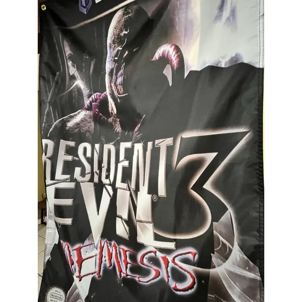 Resident Evil 3 Nemesis 5ft Flag Nintendo GameCube 1999 Banner Poster NGC Capcom